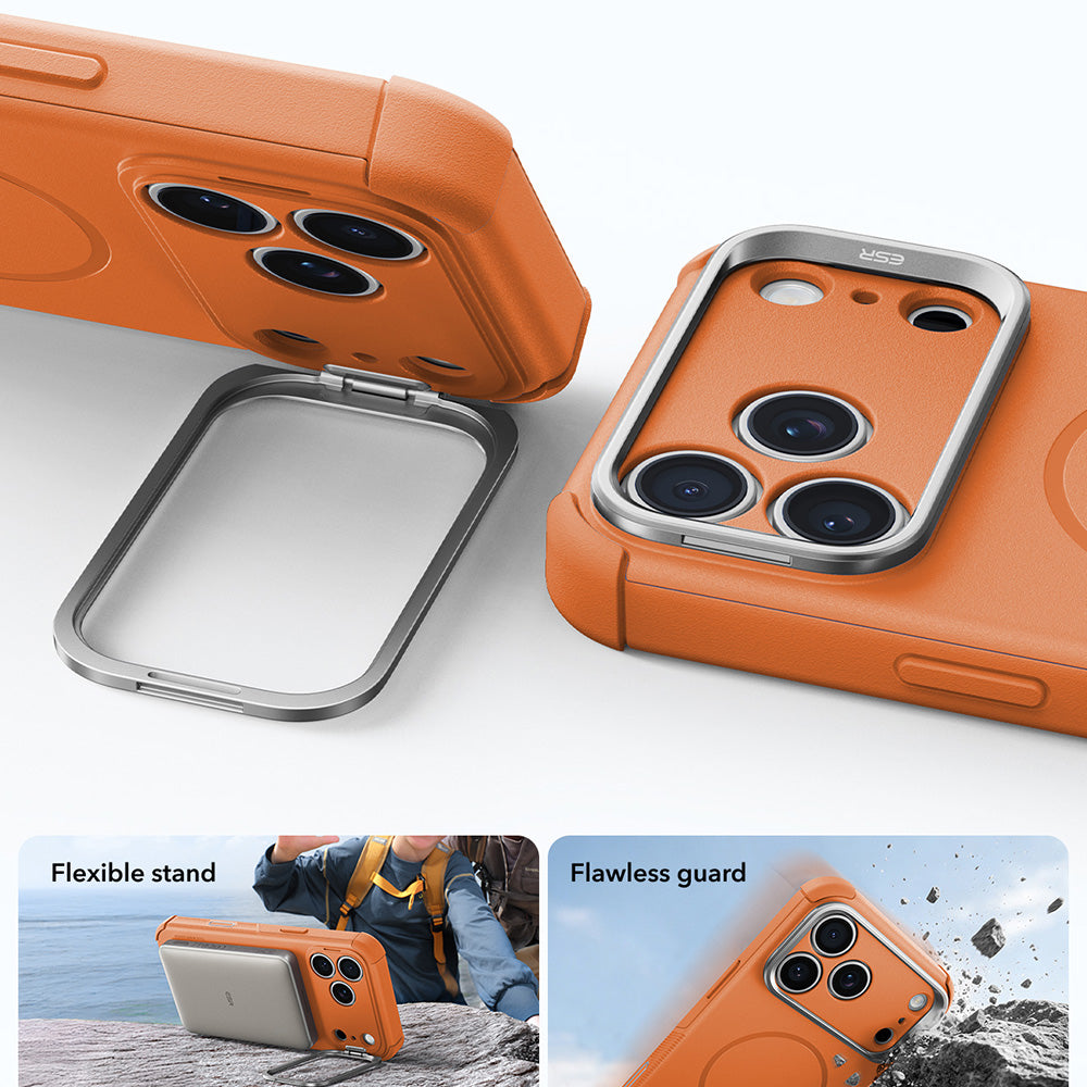 MagSafe-Hülle für Apple iPhone 18 Pro / 17 Pro, ESR, Cyber Armor Kickstand, Orange
