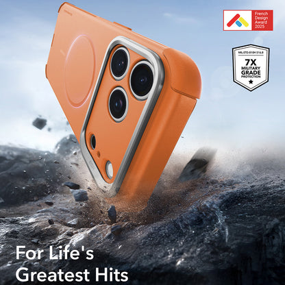 MagSafe-Hülle für Apple iPhone 18 Pro / 17 Pro, ESR, Cyber Armor Kickstand, Orange