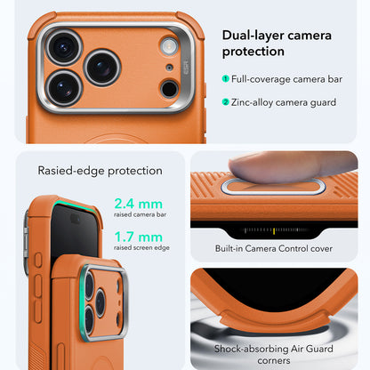 MagSafe-Hülle für Apple iPhone 18 Pro / 17 Pro, ESR, Cyber Armor Kickstand, Orange