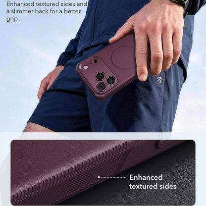 Coque MagSafe pour Apple iPhone 18 Pro / 17 Pro, ESR, Cyber, bordeaux foncé satiné