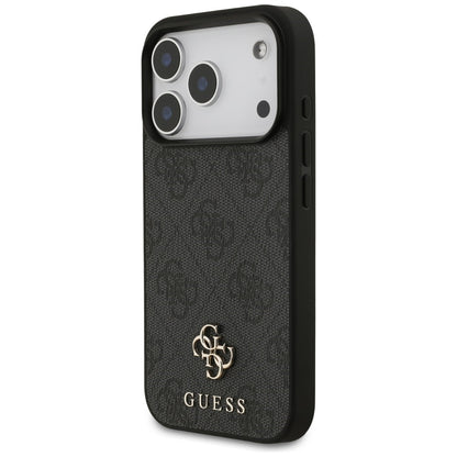 Coque MagSafe pour Apple iPhone 18 Pro / 17 Pro, Guess, Logo 4G Small and Classic, Noire