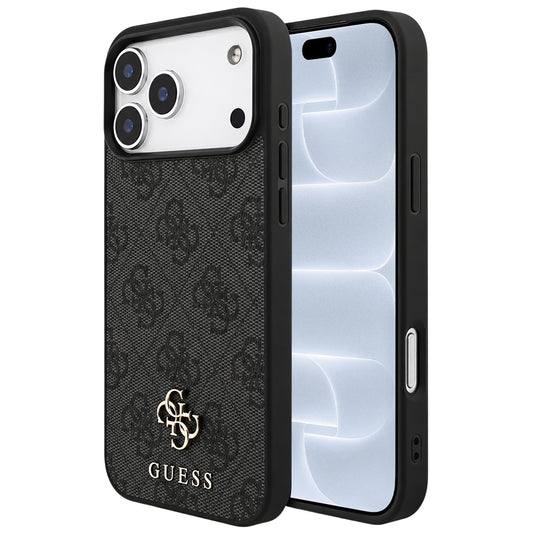 Coque MagSafe pour Apple iPhone 18 Pro / 17 Pro, Guess, 4G Small and Classic, Noire