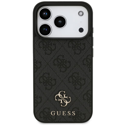 Coque MagSafe pour Apple iPhone 18 Pro / 17 Pro, Guess, Logo 4G Small and Classic, Noire