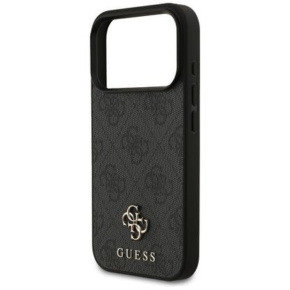 Coque MagSafe pour Apple iPhone 18 Pro / 17 Pro, Guess, Logo 4G Small and Classic, Noire