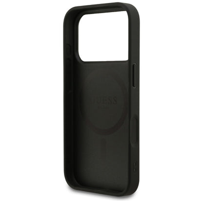 Coque MagSafe pour Apple iPhone 18 Pro / 17 Pro, Guess, Logo 4G Small and Classic, Noire