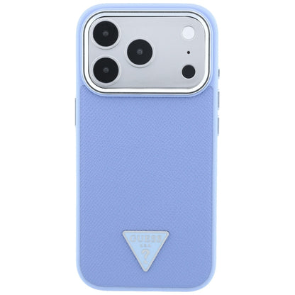 MagSafe-Hülle für Apple iPhone 18 Pro / 17 Pro, Guess, Geprägtes Dreieck-Logo, Blau