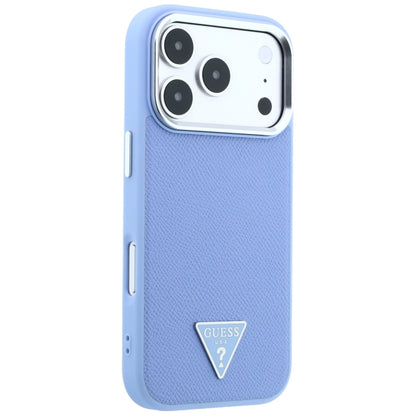 MagSafe-Hülle für Apple iPhone 18 Pro / 17 Pro, Guess, Geprägtes Dreieck-Logo, Blau
