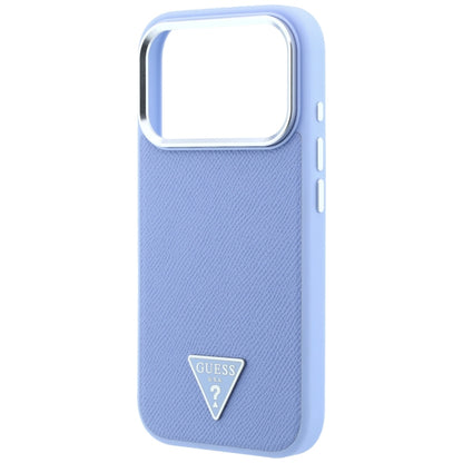 MagSafe-Hülle für Apple iPhone 18 Pro / 17 Pro, Guess, Geprägtes Dreieck-Logo, Blau