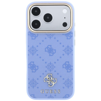Coque MagSafe pour Apple iPhone 18 Pro / 17 Pro, Guess, Peony 4G Small Logo, Bleu