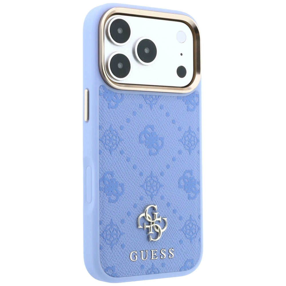 Coque MagSafe pour Apple iPhone 18 Pro / 17 Pro, Guess, Peony 4G Small Logo, Bleu