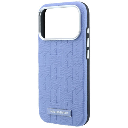 MagSafe-Hülle für Apple iPhone 18 Pro / 17 Pro, Karl Lagerfeld, Grained Mono Resin Logo, Blau