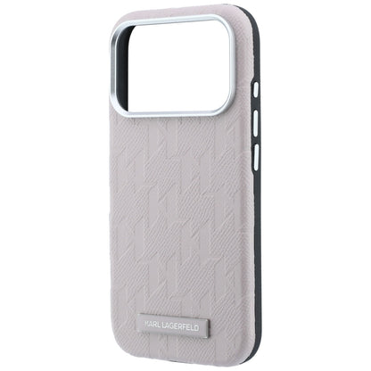 MagSafe-Hülle für Apple iPhone 18 Pro / 17 Pro, Karl Lagerfeld, Grained Mono Resin Logo, Rosa