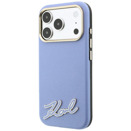 MagSafe-Hülle für Apple iPhone 18 Pro / 17 Pro, Karl Lagerfeld, geprägtes Harz-Logo, Blau