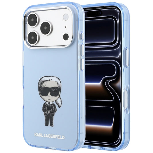 Coque MagSafe pour Apple iPhone 18 Pro / 17 Pro, Karl Lagerfeld, HC IML Ikonik Sketch Print, Bleue