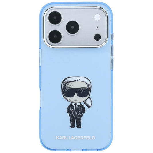 Coque MagSafe pour Apple iPhone 18 Pro / 17 Pro, Karl Lagerfeld, HC IML Ikonik Sketch Print, Bleue