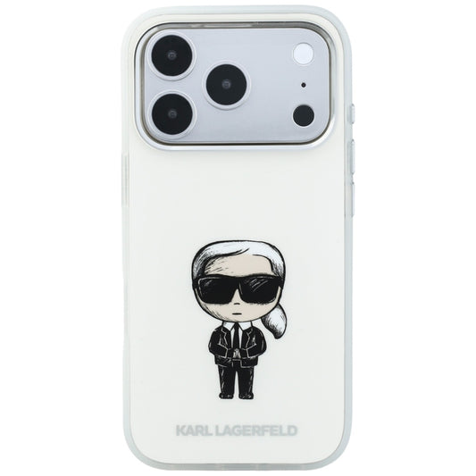 Coque MagSafe pour Apple iPhone 18 Pro / 17 Pro, Karl Lagerfeld, HC IML Ikonik Sketch Print, Beige