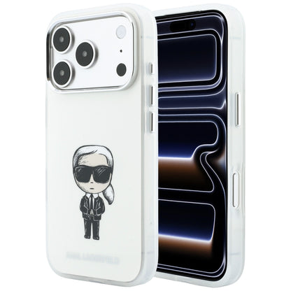 MagSafe-Hülle für Apple iPhone 18 Pro / 17 Pro, Karl Lagerfeld, HC IML Ikonik Sketch Print, Beige