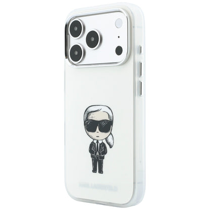 MagSafe-Hülle für Apple iPhone 18 Pro / 17 Pro, Karl Lagerfeld, HC IML Ikonik Sketch Print, Beige