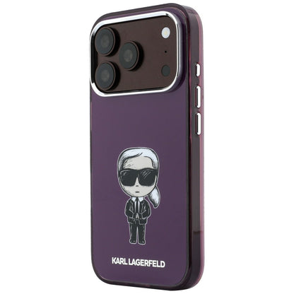 MagSafe-Hülle für Apple iPhone 18 Pro / 17 Pro, Karl Lagerfeld, HC IML Ikonik Sketch Print, Burgunderrot