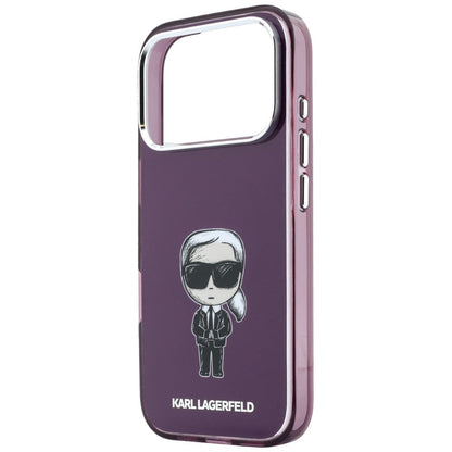 MagSafe-Hülle für Apple iPhone 18 Pro / 17 Pro, Karl Lagerfeld, HC IML Ikonik Sketch Print, Burgunderrot