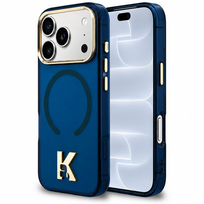 MagSafe-Hülle für Apple iPhone 18 Pro / 17 Pro, Karl Lagerfeld, IML Karl Head Logo, Blau