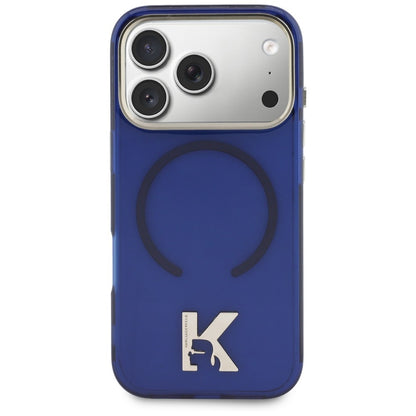MagSafe-Hülle für Apple iPhone 18 Pro / 17 Pro, Karl Lagerfeld, IML Karl Head Logo, Blau