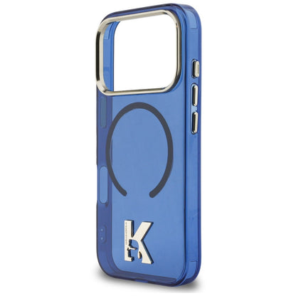 MagSafe-Hülle für Apple iPhone 18 Pro / 17 Pro, Karl Lagerfeld, IML Karl Head Logo, Blau