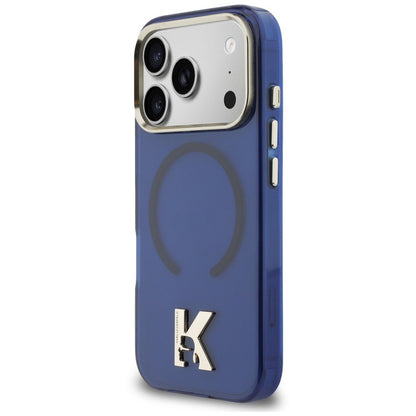 MagSafe-Hülle für Apple iPhone 18 Pro / 17 Pro, Karl Lagerfeld, IML Karl Head Logo, Blau