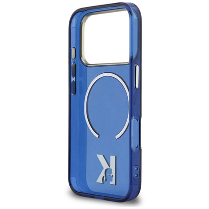 MagSafe-Hülle für Apple iPhone 18 Pro / 17 Pro, Karl Lagerfeld, IML Karl Head Logo, Blau