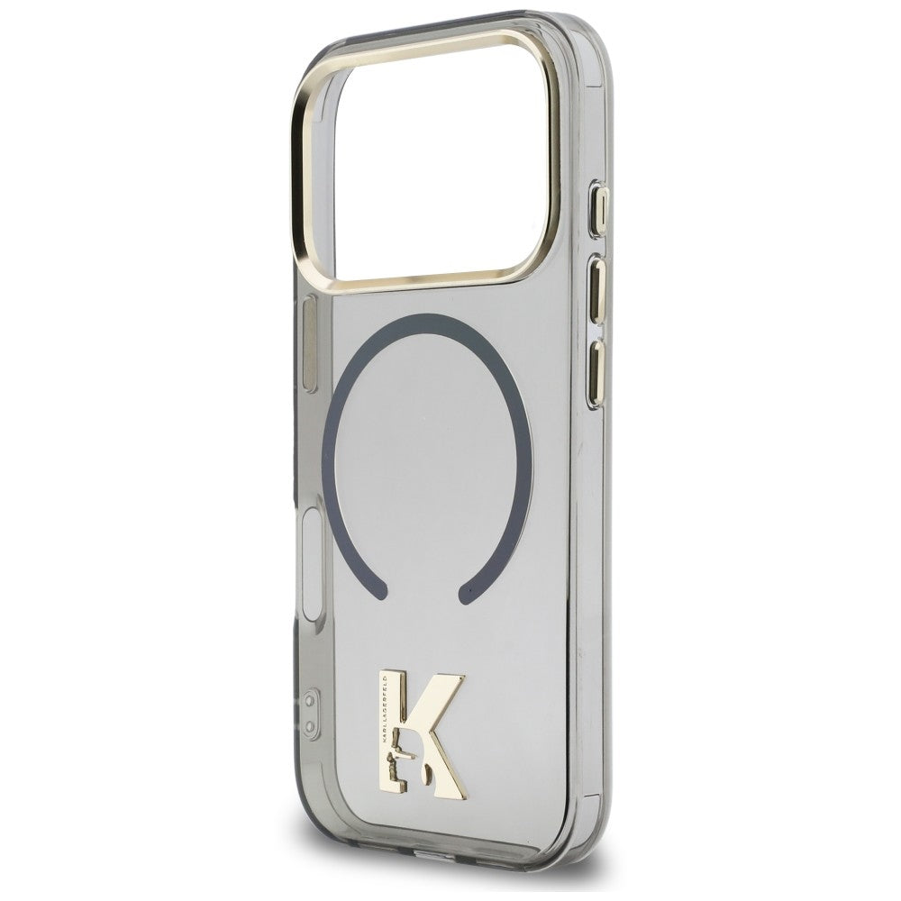 MagSafe-Hülle für Apple iPhone 18 Pro / 17 Pro, Karl Lagerfeld, IML Karl Head Logo, Schwarz