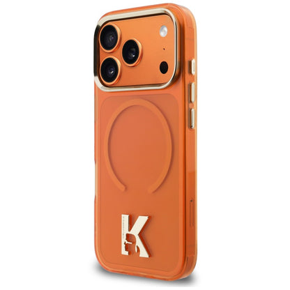 Coque MagSafe pour Apple iPhone 18 Pro / 17 Pro, Karl Lagerfeld, IML Karl Head Logo, orange
