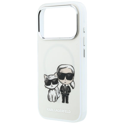 MagSafe-Hülle für Apple iPhone 18 Pro / 17 Pro, Karl Lagerfeld, IML KC Bodies Sketch Print, Beige