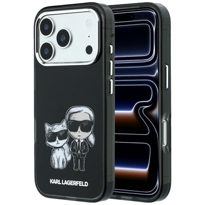 MagSafe-Hülle für Apple iPhone 18 Pro / 17 Pro, Karl Lagerfeld, IML KC Bodies Sketch Print, Schwarz
