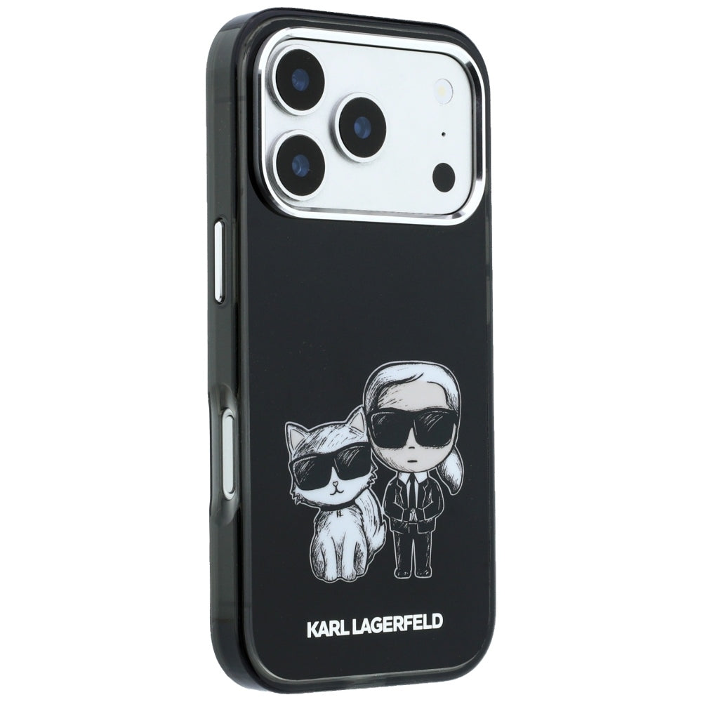 MagSafe-Hülle für Apple iPhone 18 Pro / 17 Pro, Karl Lagerfeld, IML KC Bodies Sketch Print, Schwarz