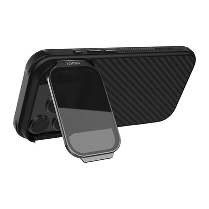 Coque MagSafe pour Apple iPhone 18 Pro / 17 Pro, Nillkin, CarboProp avec protection d'objectif noire transparente, noire