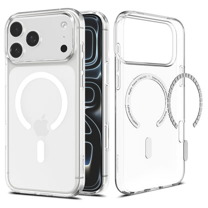 Coque MagSafe pour Apple iPhone 18 Pro / 17 Pro, Spigen, Liquid Crystal MagFit, Blanche ACS12180