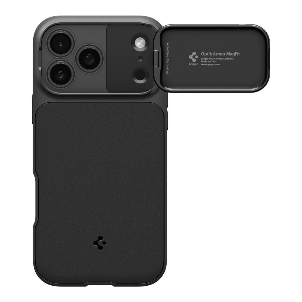 Coque MagSafe pour Apple iPhone 18 Pro / 17 Pro, Spigen, Optik Armor, Noire ACS09953