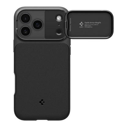 Coque MagSafe pour Apple iPhone 18 Pro / 17 Pro, Spigen, Optik Armor, Noire ACS09953