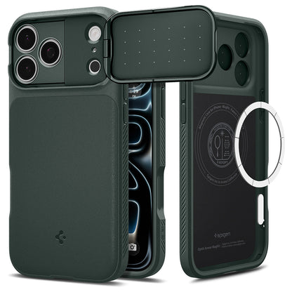MagSafe Case for Apple iPhone 18 Pro / 17 Pro, Spigen, Optik Armor, Green ACS09954