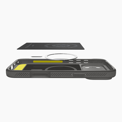 MagSafe-Hülle für Apple iPhone 18 Pro / 17 Pro, Spigen, Rugged Armor, Grau ACS12148