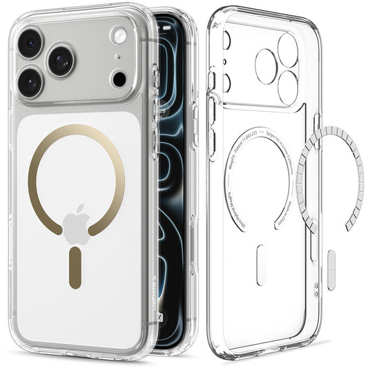 MagSafe-Hülle für Apple iPhone 18 Pro / 17 Pro, Spigen, Ultra Hybrid, Transparentes Gold ACS12157