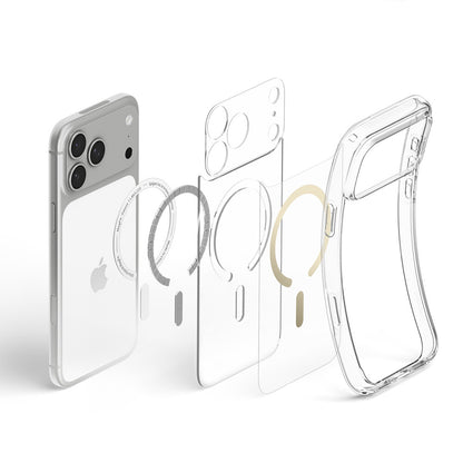 Coque MagSafe pour Apple iPhone 18 Pro / 17 Pro, Spigen, Ultra Hybrid, Or Transparent ACS12157