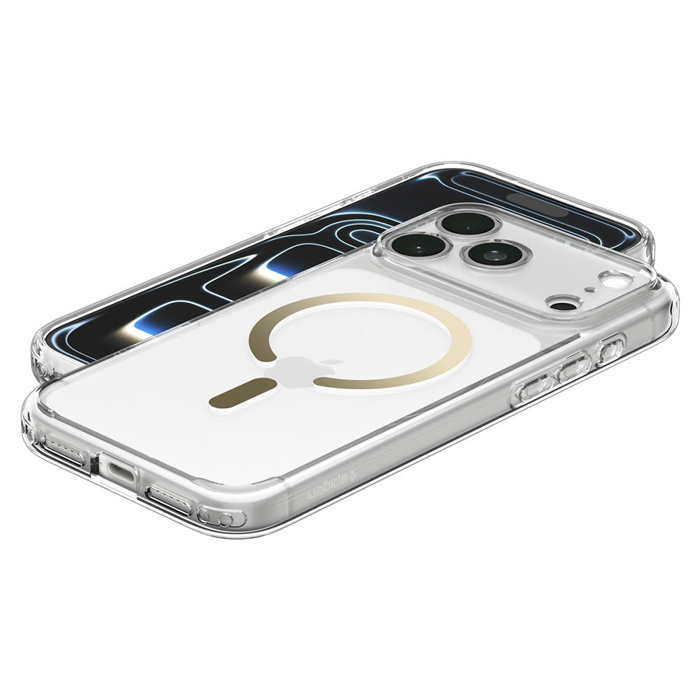 Coque MagSafe pour Apple iPhone 18 Pro / 17 Pro, Spigen, Ultra Hybrid, Or Transparent ACS12157