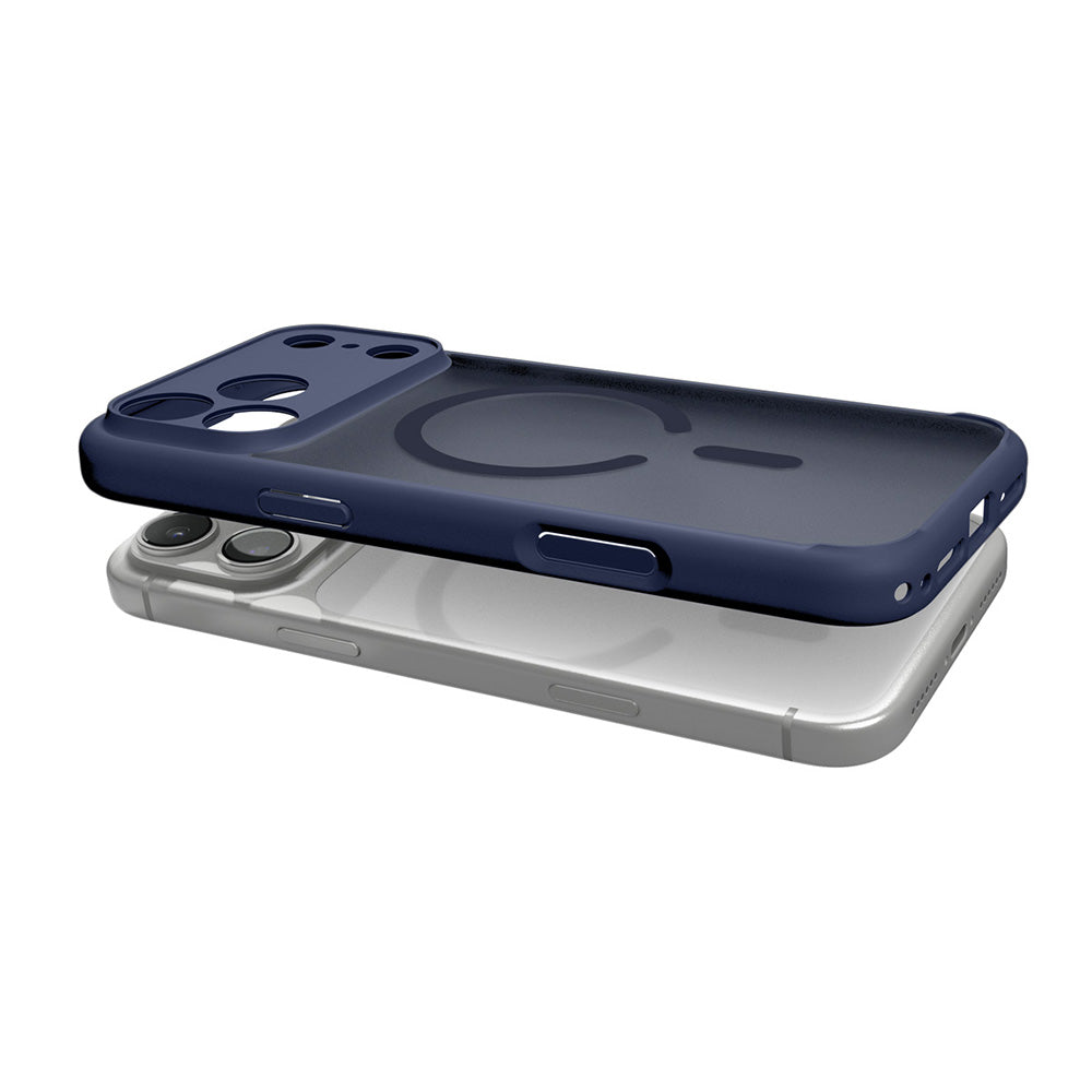 Coque MagSafe pour Apple iPhone 18 Pro / 17 Pro, Spigen, Ultra Hybrid, Bleu Marine Satiné ACS11931