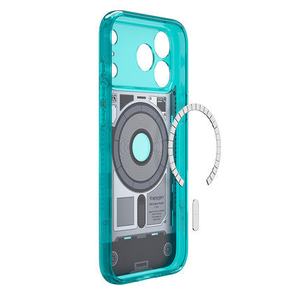 Coque MagSafe pour Apple iPhone 18 Pro / 17 Pro, Spigen, Ultra Hybrid C-One, Turquoise ACS11985