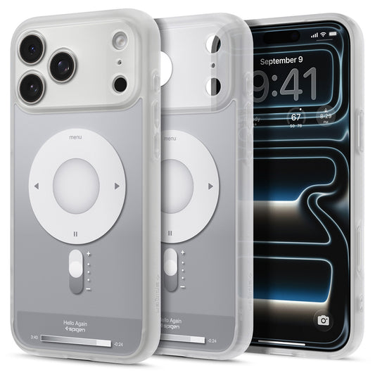 Coque MagSafe pour Apple iPhone 18 Pro / 17 Pro, Spigen, Ultra Hybrid Classic, Argent ACS12167