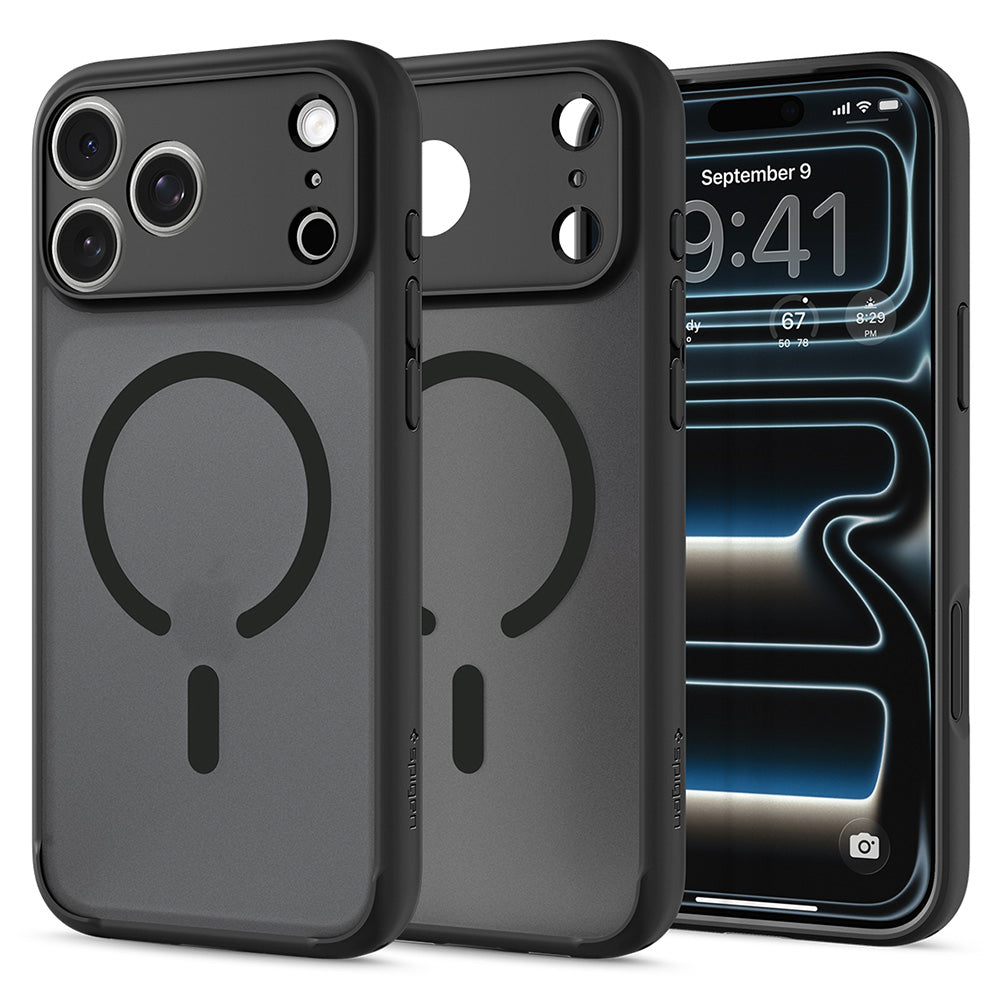Coque MagSafe pour Apple iPhone 18 Pro / 17 Pro, Spigen, Ultra Hybrid, Noir Satiné ACS12160
