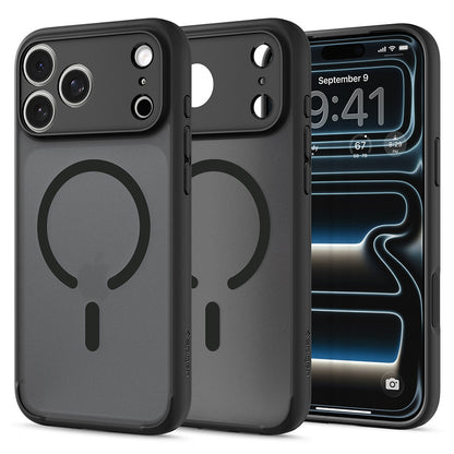 Coque MagSafe pour Apple iPhone 18 Pro / 17 Pro, Spigen, Ultra Hybrid, Noir Satiné ACS12160