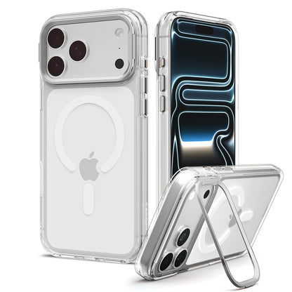 Coque MagSafe pour Apple iPhone 18 Pro / 17 Pro, Spigen, Ultra Hybrid Optik S, Argent Transparent ACS11921
