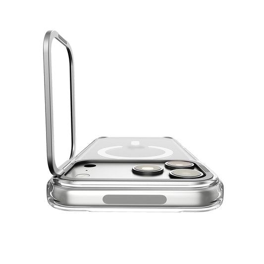 Coque MagSafe pour Apple iPhone 18 Pro / 17 Pro, Spigen, Ultra Hybrid Optik S, Argent Transparent ACS11921